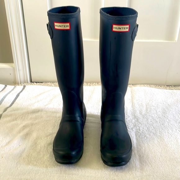 Hunter Shoes - Tall navy Hunter rain boots